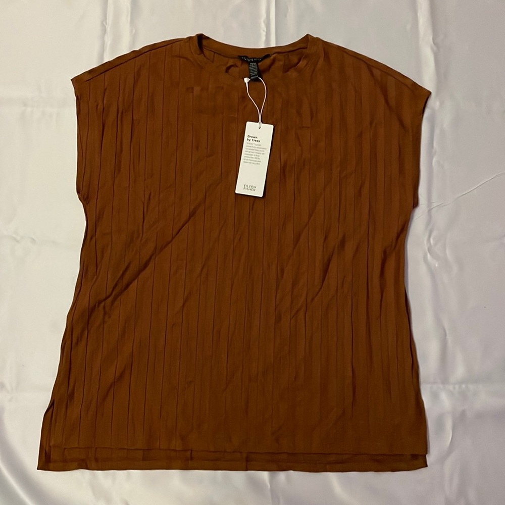 Eileen Fisher Sleeveless Crew Neck Top
